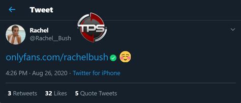 Rachel Bush Promotes Her OnlyFans Account。